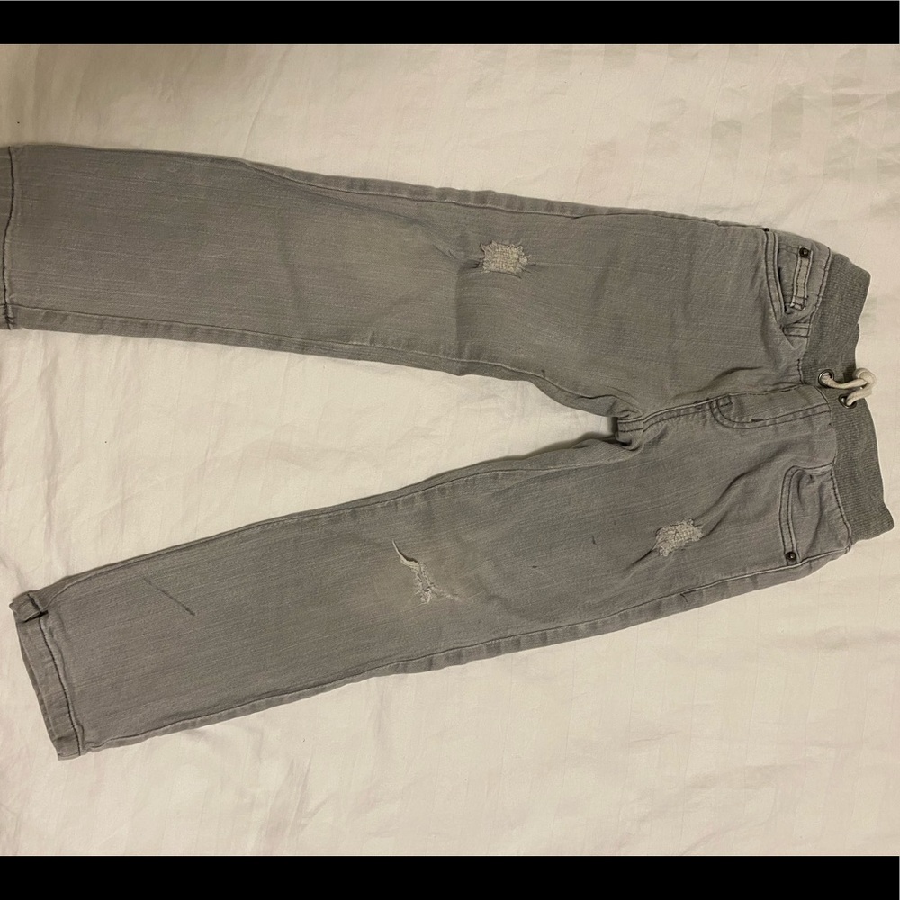 Boys distressed grey pants